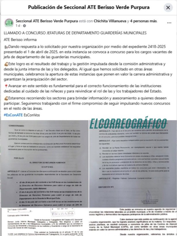 Concurso oficial de guarderías en Berisso: 3 irregularidades confirmadas que desmienten el "logro" de ATE Concurso de guarderías en Berisso, 3 irregularidades confirmadas que desmienten el logro de ATE 12
